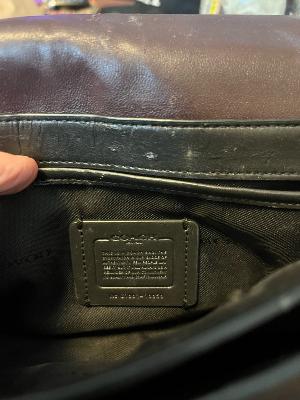 Coach Black Leather Shoulder Bag with Silver-Tone Hardware - Picture 4 of 5